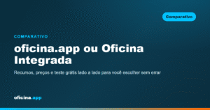 Comparativo entre os sistemas oficina.app e Oficina Integrada para gestão de oficinas